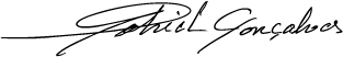 Signature manuscrite de Gabriel Gonçalves